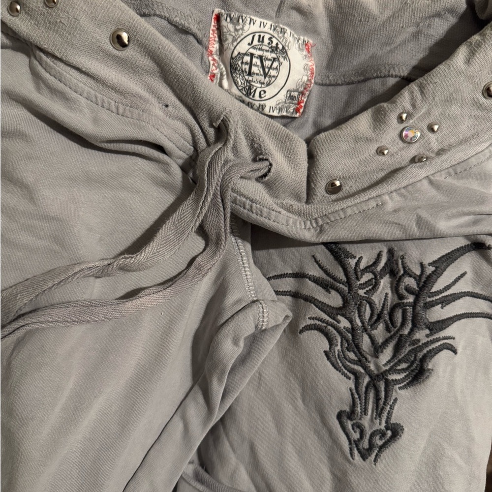 Just IV Me gray Track Pants & Joggers with Artistic Design Size S